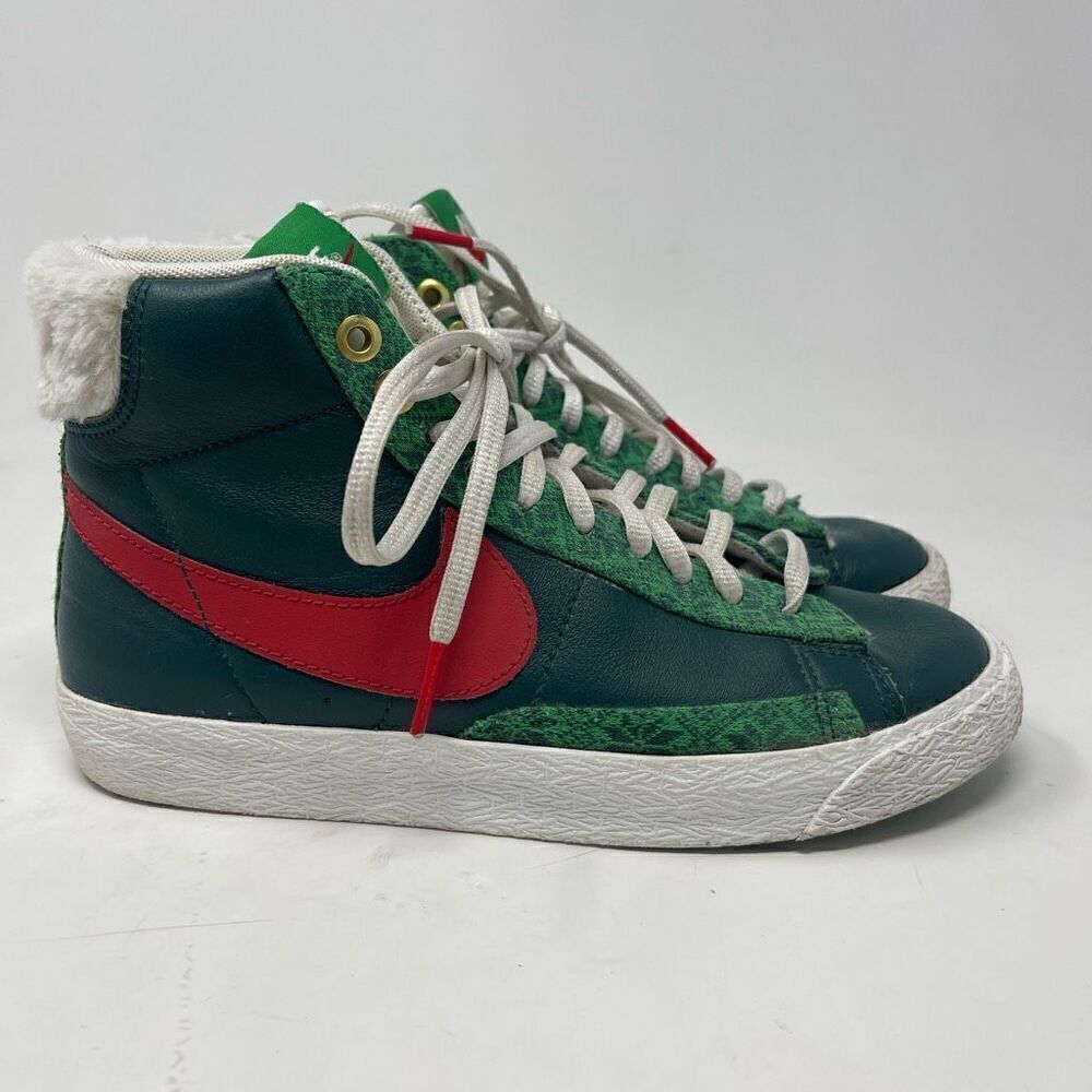 Nike Blazer Mid 77 Vintage Green Red Nordic Christmas Youth 3.5